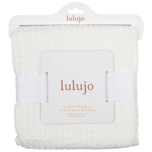Lulujo Boho Waffle Blankets - Cream