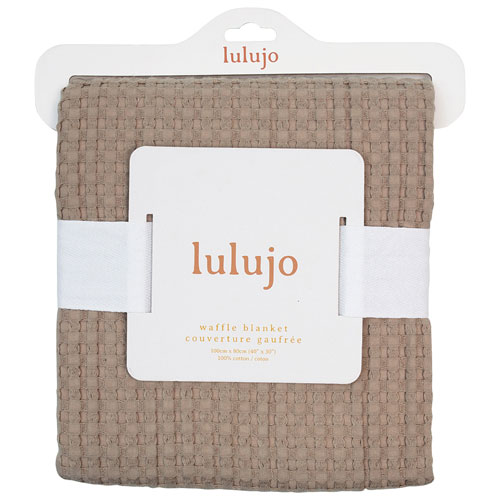 Lulujo Boho Waffle Blankets - Beige