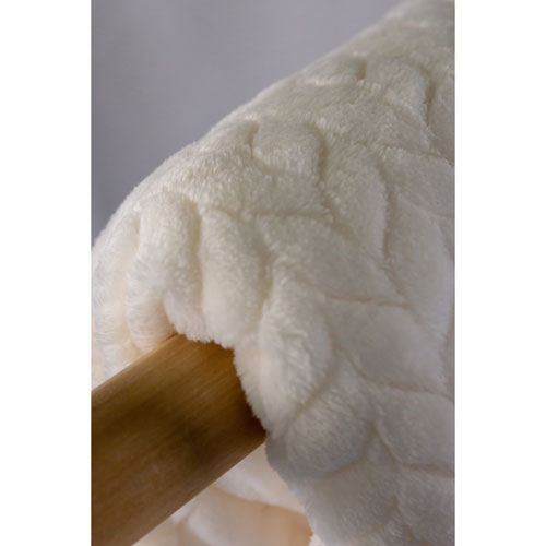 Couverture en flanelle jacquard de Juddlies - Blanc cassÃ©