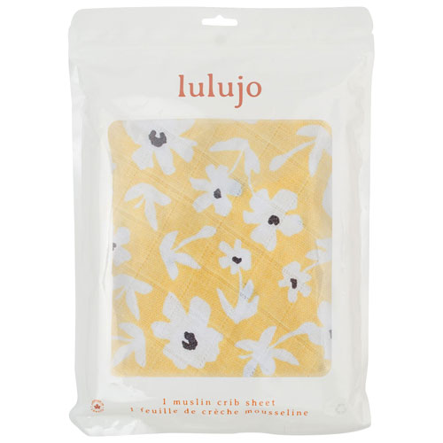 Drap-housse Boho de Lulujo - Lit de bÃ©bÃ© - Fleurs sauvages jaunes