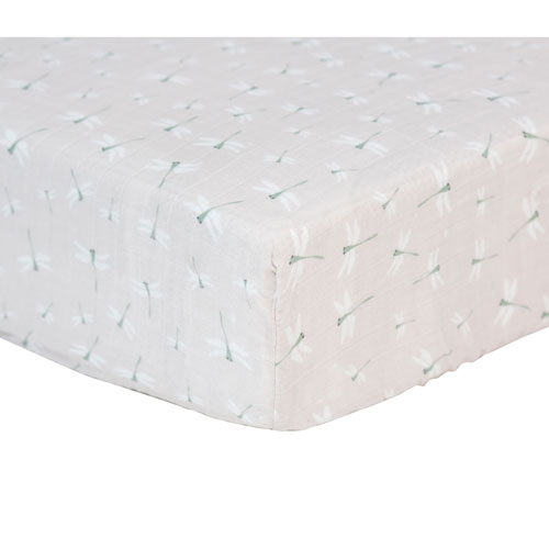 Lulujo Boho Fitted Sheet - Crib - Dragonfly