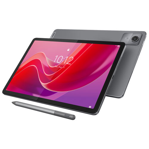 Tablette Tab M11 11 po 64 Go Android 13 de Lenovo à processeur octocoeur MediaTek Helio G88 avec étui et stylet - Gris