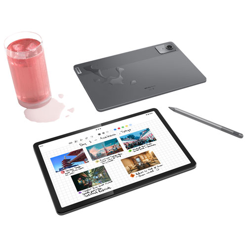 Tablette Tab M11 11 po 64 Go Android 13 de Lenovo à processeur octocoeur MediaTek Helio G88 avec étui et stylet - Gris