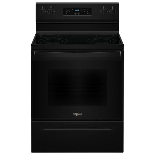 Whirlpool 3 Series 30" 5.3 Cu. Ft. Self-Clean 4-Element Freestanding Electric Range - Black