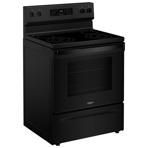 Whirlpool 3 Series 30" 5.3 Cu. Ft. Self-Clean 4-Element Freestanding Electric Range - Black