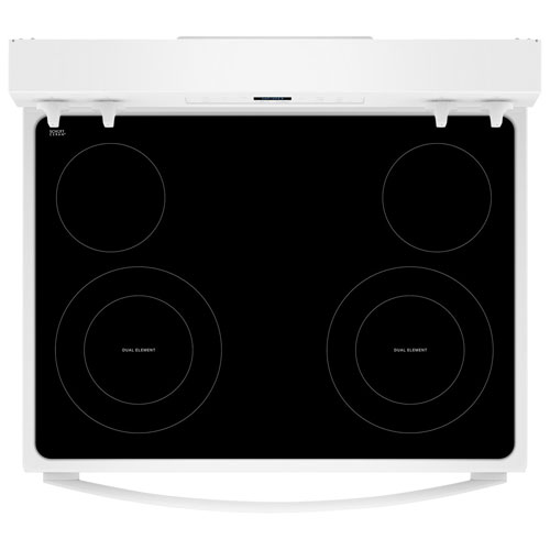 Cuisinière électrique autonome à 4 éléments avec four autonettoyant 5,3 pi³ 30 po série 3 de Whirlpool - Blanc