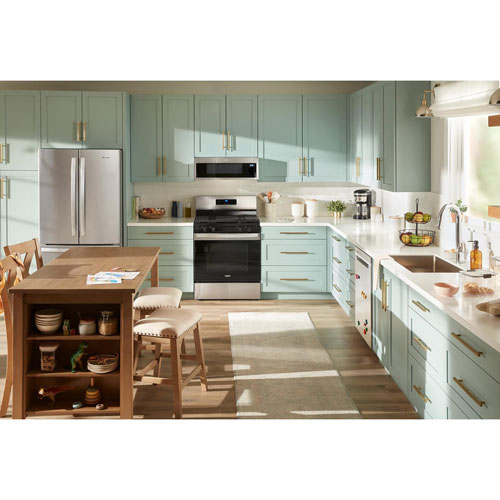 Cuisinière au gaz autonome avec four autonettoyant 5,3 pi³ 30 po série 3 de Whirlpool - Acier inoxydable