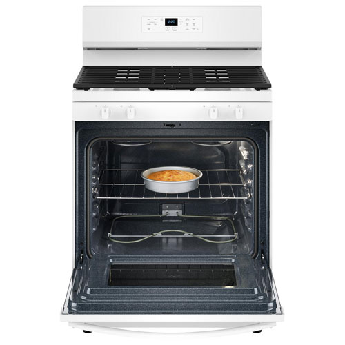 Cuisinière au gaz autonome avec four autonettoyant 5,3 pi³ 30 po série 3 de Whirlpool - Blanc