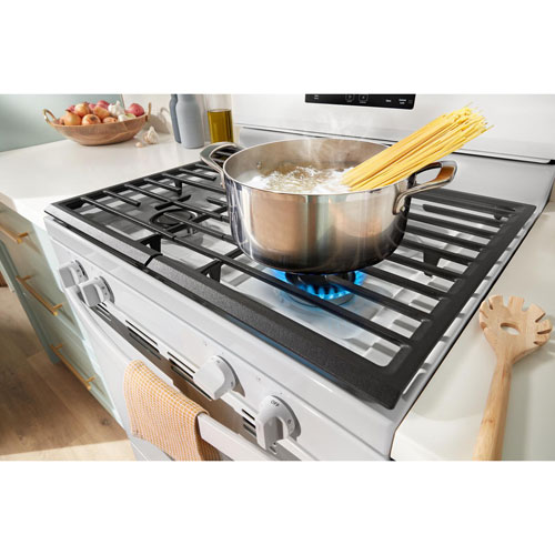 Cuisinière au gaz autonome avec four autonettoyant 5,3 pi³ 30 po série 3 de Whirlpool - Blanc