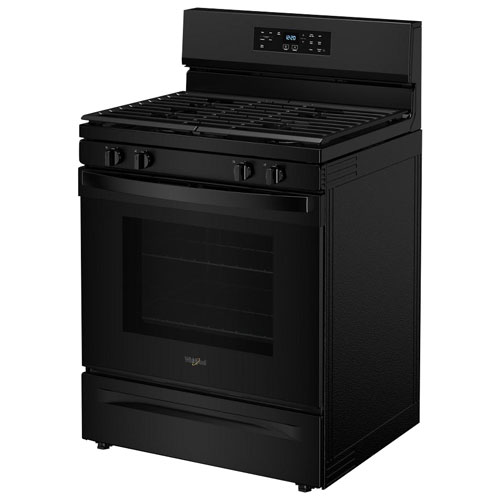 Whirlpool 3 Series 30" 5.3 Cu. Ft. Self-Clean Freestanding Gas Range - Black