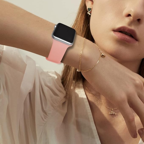 Bracelet iWatch moderne avec fermeture en silicone liquide et bracelet à boucle pour Apple Watch série Sport 1/2/3/4/5/6/7/8/9 42 mm,