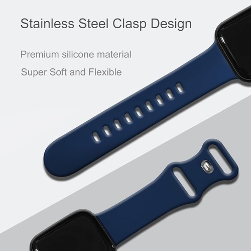 Bracelet iWatch moderne avec fermeture en silicone liquide et bracelet à boucle pour Apple Watch série Sport 1/2/3/4/5/6/7/8/9 42&nbsp;mm,