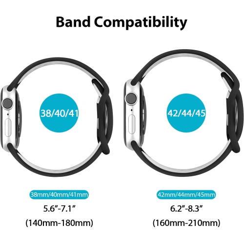 Bracelets sport compatibles avec le bracelet Apple Watch 38&nbsp;mm pour femmes 41&nbsp;mm de 40&nbsp;mm, bracelets de rechange respirables en