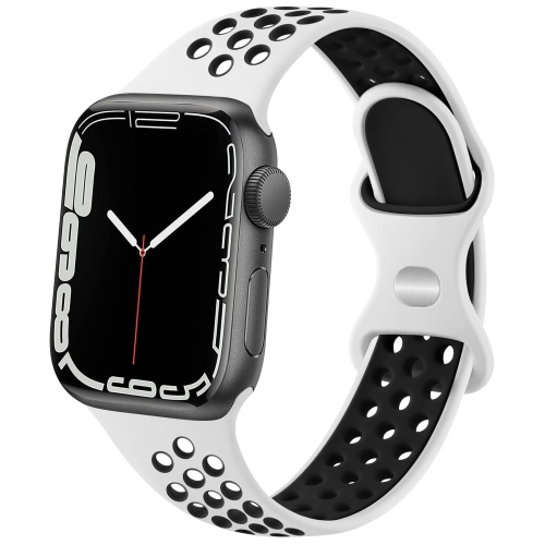 Sport Bands Compatible with for Apple Watch Band 38mm 40mm 41mm Women Men, Soft Silicone Breathable Replacement Straps Compatible with for iWatch SE