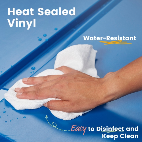 Premium 4-Fold Rest Mat, 2in Thick, 5-Pack - Red/Blue