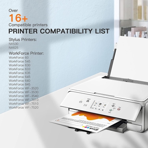 1Set&1BK Compatible Ink Cartridge Replacement for Epson T127 127 to use with Epson NX530 625 WF-3520 WF-3530 WF-3540 WF-7010 WF-7510 7520 545 645