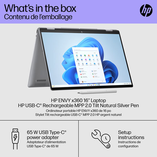 HP Envy x360 16" Touchscreen 2-in-1 Laptop - Meteor Silver