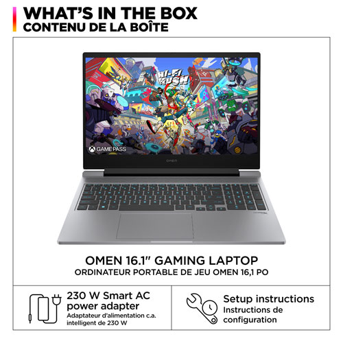 Image 9 of 11.. HP OMEN 16.1" Gaming Laptop - Meteor Silver
