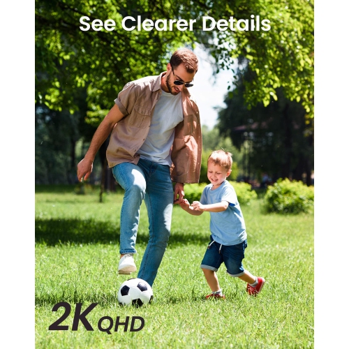 DEKCO 2K HD Outdoor Security Camera with 360 Degree Pan-Tilt Motion Tracking