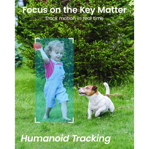 DEKCO 2K HD Outdoor Security Camera with 360 Degree Pan-Tilt Motion Tracking