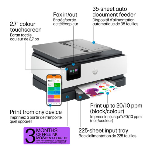 HP OfficeJet Pro 8135e Wireless All-In-One Inkjet Printer - HP Instant Ink 3-Month Free Trial Included*