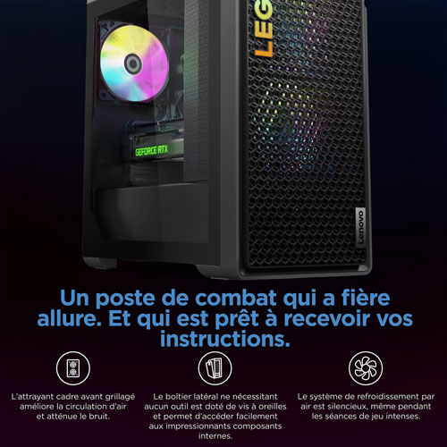 Lenovo Legion Tower 5 Gaming PC - Storm Grey (AMD Ryzen 5 7600/16GB RAM/512GB SSD/RTX 4060/Windows 11)