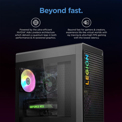 Lenovo Legion Tower 5 Gaming PC - Storm Grey (AMD Ryzen 5 7600/16GB RAM/512GB SSD/RTX 4060/Windows 11)