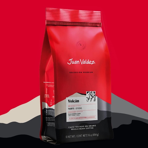 Juan Valdez Volcan Ground Colombian Coffee 12 oz, Premium Line, Strong Coffee with Notes of Sweet caramel, and Dark Chocolate Finish