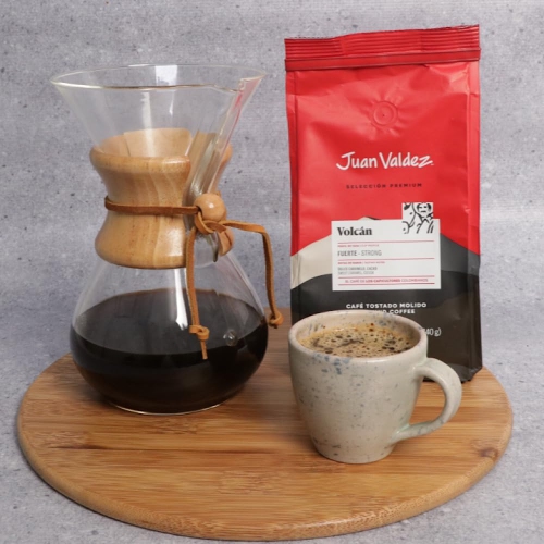 Juan Valdez Volcan Ground Colombian Coffee 12 oz, Premium Line, Strong Coffee with Notes of Sweet caramel, and Dark Chocolate Finish