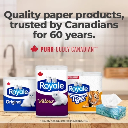 Royale Velour Toilet Paper: 12 Equals 24 Rolls | 142 Bath Tissues per Roll - Soft & Absorbent