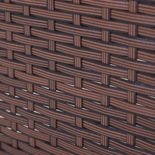 Outsunny Outdoor Wicker Rocking Chair with Cushion, Patio PE Rattan Recliner Chair with Adjustable Footrest, Armrests, Khaki