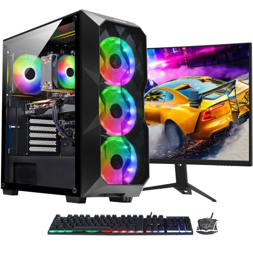 AQVIN  Aqb70 Gaming PC Desktop Computer Combo - 27 Inch Curved Monitor (Intel Core I7 Processor/ Geforce Rtx 3060 12GB HDMI/ 32GB Ddr4 Ram/ 1 Tb SSD/