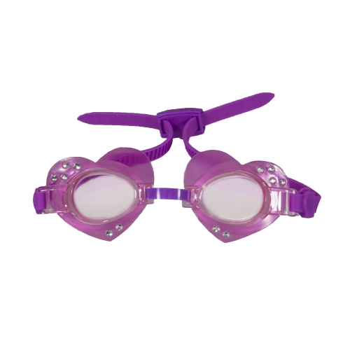 5.75" Two-Tone Pink Heart Shaped Glam Goggles Swimming Pool Accessory for Kids