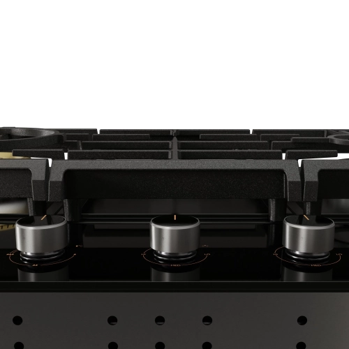 FOTILE GLG30301 30” Black Tempered Glass 3-Burner Gas Cooktop, Tri-Ring 18,000 BTUs Left Burner with Flame Failure Protection Removable Grates and