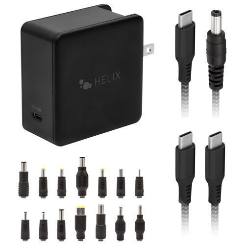 Chargeur universel 65&nbsp;W USB-C de Helix pour portable - remis à neuf