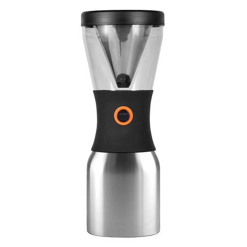 Cafetière portative à infusion froide Coldbrew d'Asobu avec carafe de voyage sans BPA 18/8 L en acier inoxydable isotherme de 1 L