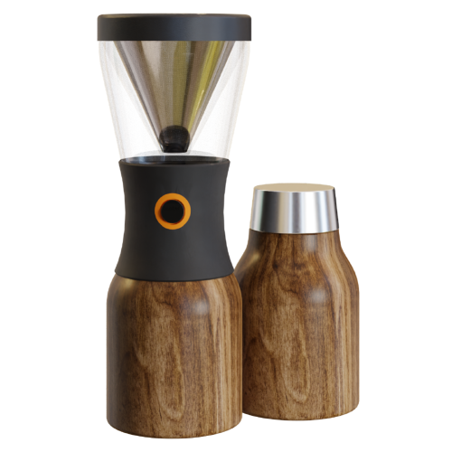 Cafetière portative à infusion froide Coldbrew d'Asobu avec carafe de voyage sans BPA 18/8 L en acier inoxydable isotherme de 1 L