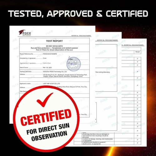 Galaxium Solar Eclipse Glasses 2024 - [6 Pack] AAS Approved for Direct Viewing in Canada | ISO 12312-2 & CE Certified Lunette Eclipse