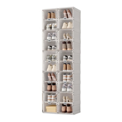 Range-chaussures portatif ANTBOX, armoire empilable Sneaker avec porte magnétique, conception repliable, 10 niveaux 20 paires