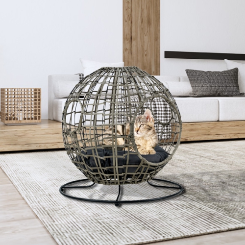 Fauteuil pour animal de compagnie fabriqué à la main Kingman avec coussin