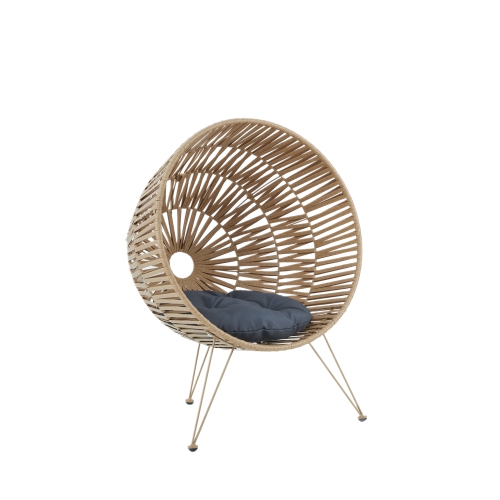 Fauteuil pour animal de compagnie fabriqué à la main avec coussin de Kingman - Jaune