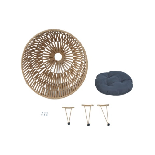 Fauteuil pour animal de compagnie fabriqué à la main avec coussin de Kingman - Jaune