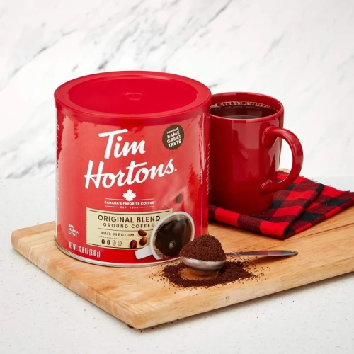 Tim Hortons Original Blend Fine Ground Grind Coffee - Medium Roast, 930g Can