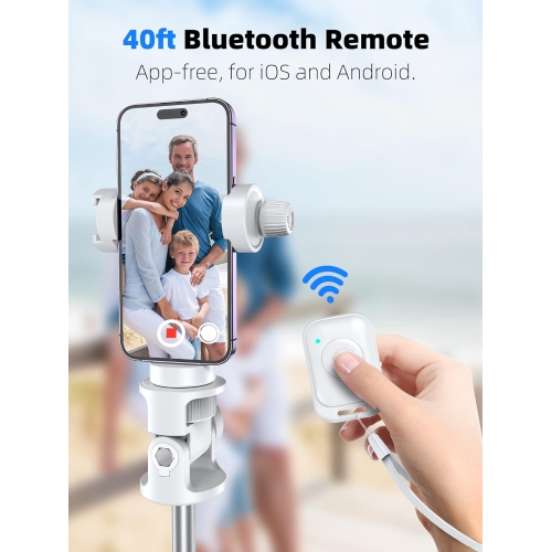 62" iPhone Tripod, Selfie Stick Tripod & Phone Tripod Stand with Remote, Phone Tripod for iPhone, Extendable Tripod Compatible with iPhone 14/13/12