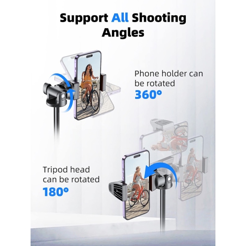 Trépied iPhone 62 po, trépied perche à égoportrait et trépied pour téléphone avec télécommande, trépied pour téléphone iPhone, trépied extensible