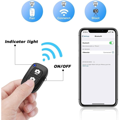 50" Adjustable Travel Video Tripod Stand , Phone Tripod with Cell Phone Mount Holder & Smartphone Bluetooth Remote, Compatible with iPhone/Android