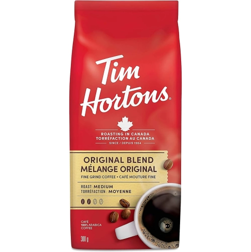 Tim Hortons Original Coffee - Fine Grind Bag, 300g, Medium Roast