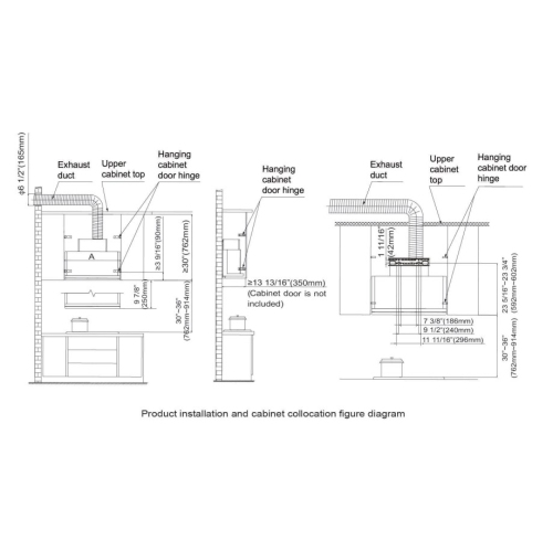FOTILE BIG3610 36" Insert Range Hood 1200 CFMs with Touchscreen, 3 Speed-settings Boost Mode, Motion Control, Auto Height Adjustment, Delay Shutoff,