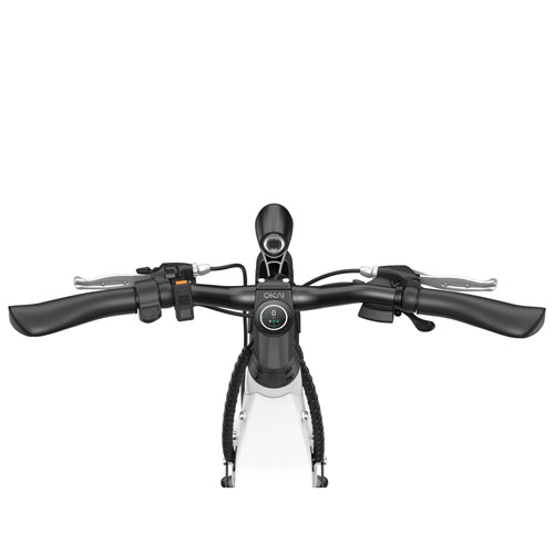 OKAI Stride 500W Step-Through Electric City Bike with up to 64km Battery Life - White