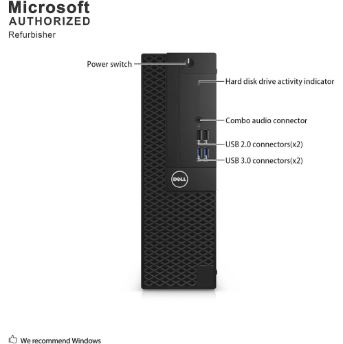 Refurbished Dell OptiPlex 3050, SFF Intel HD Graphics 530,i5-6500, 8GB, 256GB, 500GB PCIe, 2 Years Warranty, 100458-20953